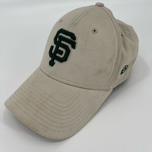 New Era 39THIRTY San Francisco Giants Stretch Hat Bone Forrest Green S/M MLB